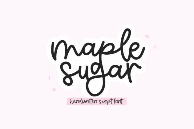 Maple Sugar - Handwritten Script Font Poster 2