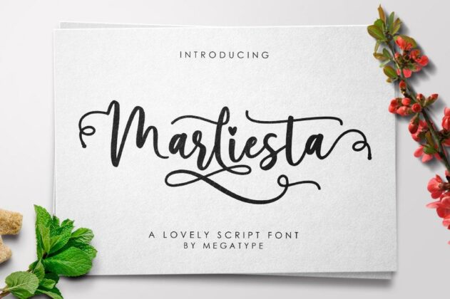 Marliesta Script Font Poster 2