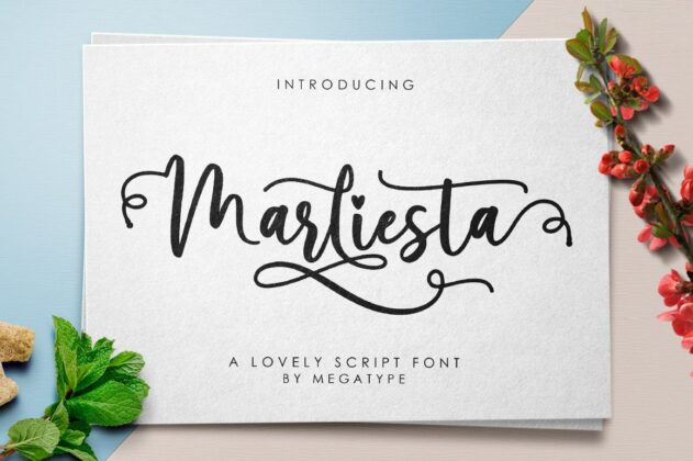 Marliesta Script Font Poster 3