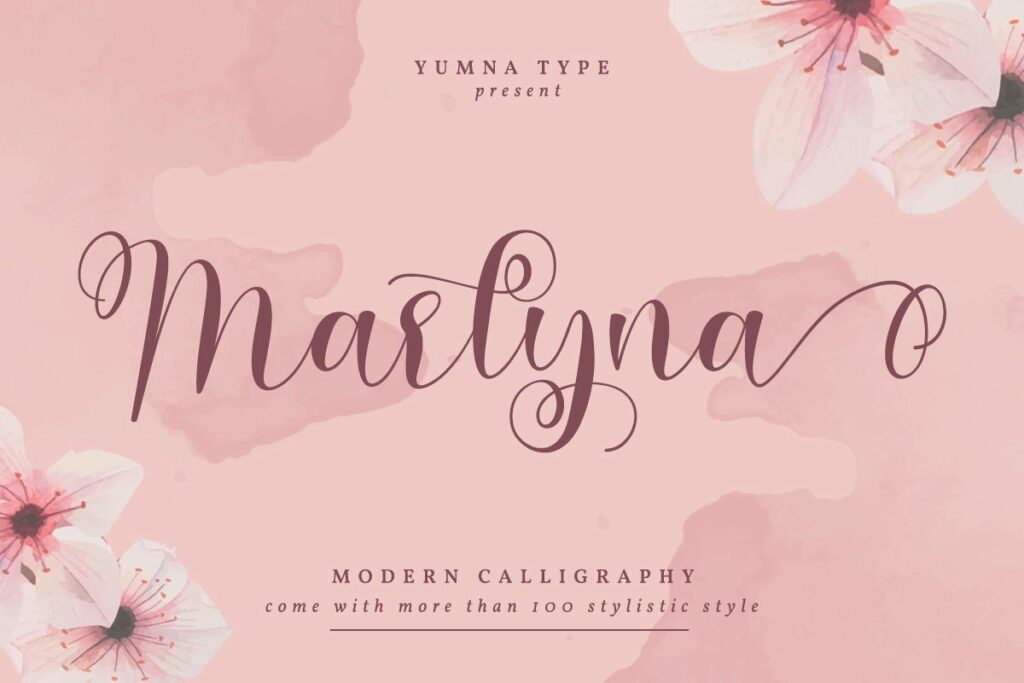 Marlyna Script Poster 4