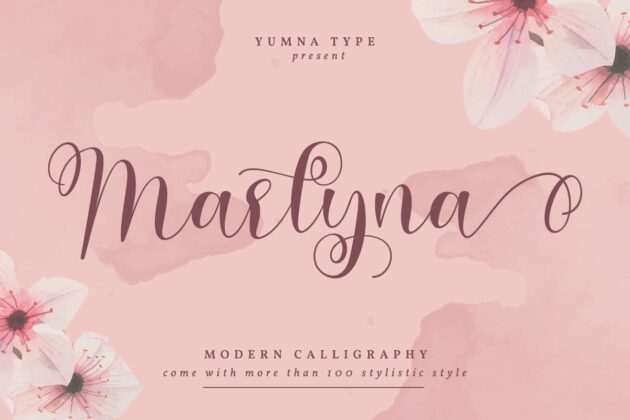 Marlyna Script Poster 4