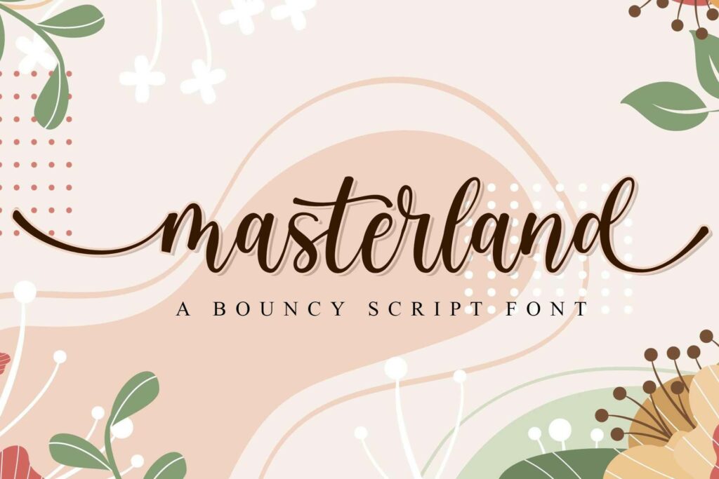 Masterland | Script Font Poster 3
