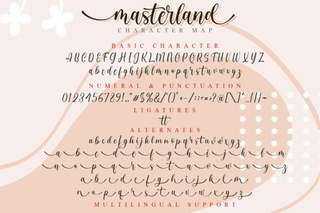 Masterland | Script Font Poster 7
