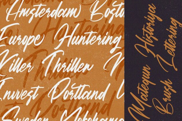 Matequn Historiya - Handwritten Font Poster 1