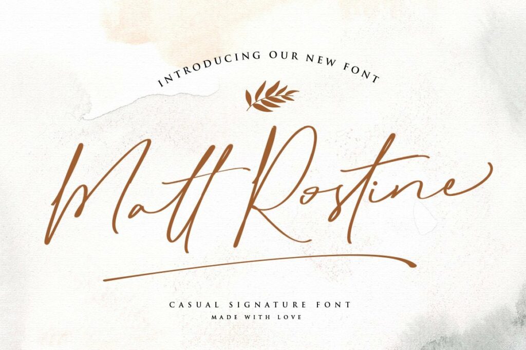 Matt Rostine - Signature Script Fonts Poster 7