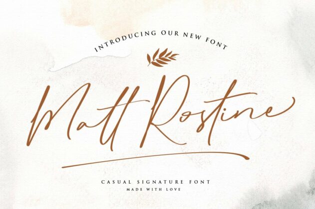 Matt Rostine - Signature Script Fonts Poster 7