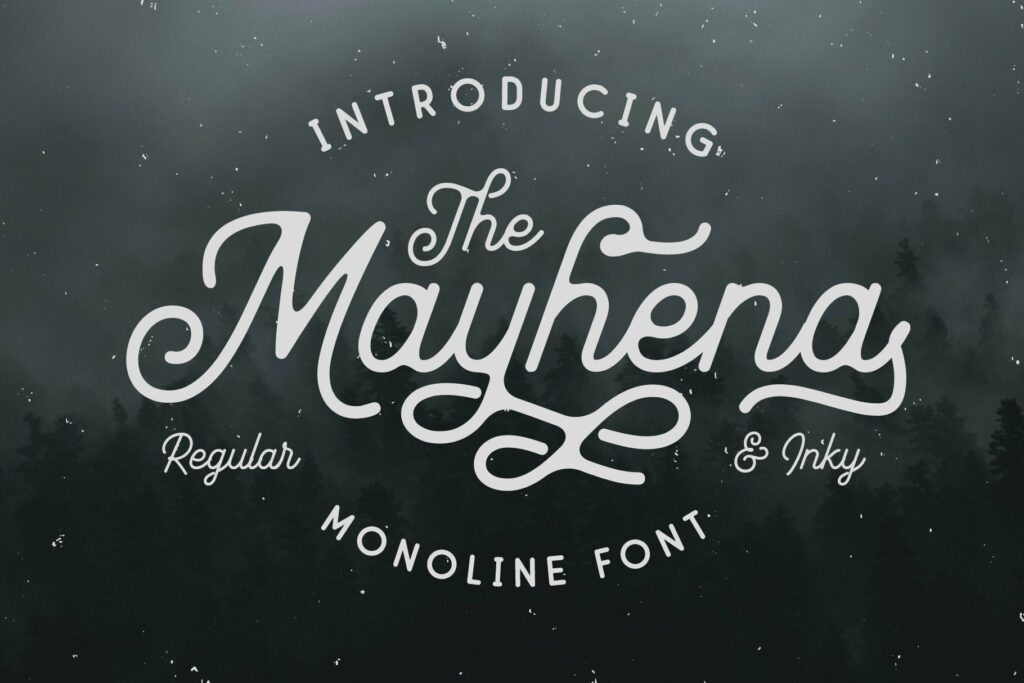 Mayhena Monoline Font Poster 7