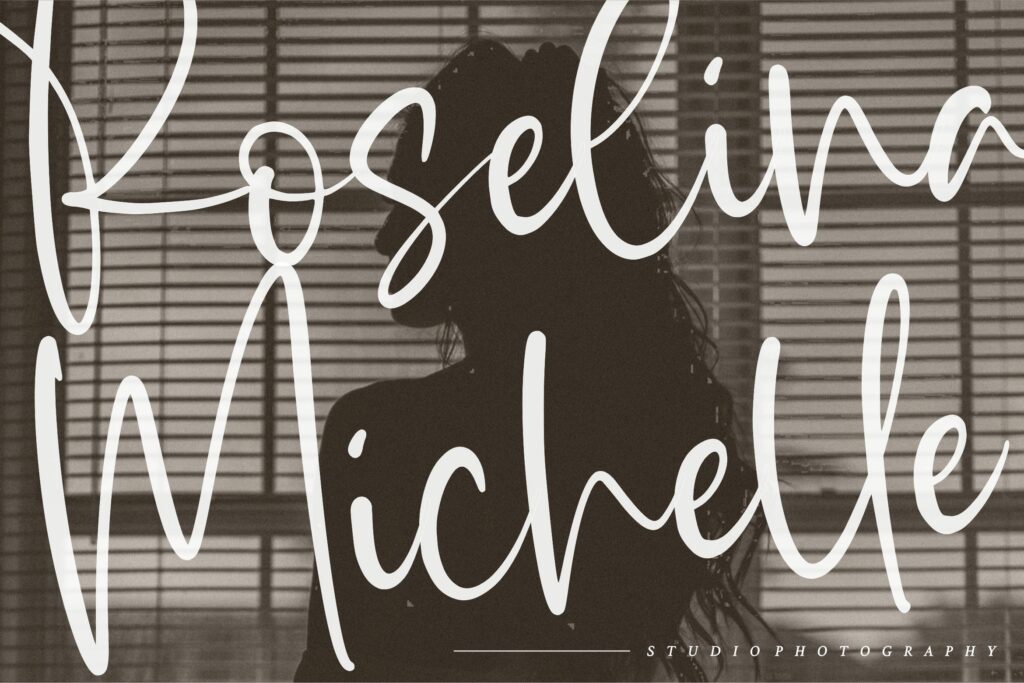 Medium Rosebud Modern Calligraphy Font Poster 5