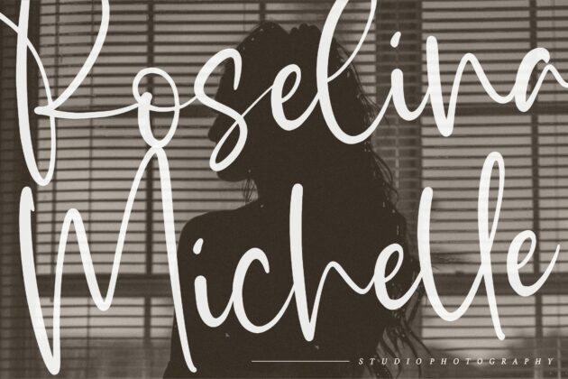 Medium Rosebud Modern Calligraphy Font Poster 5