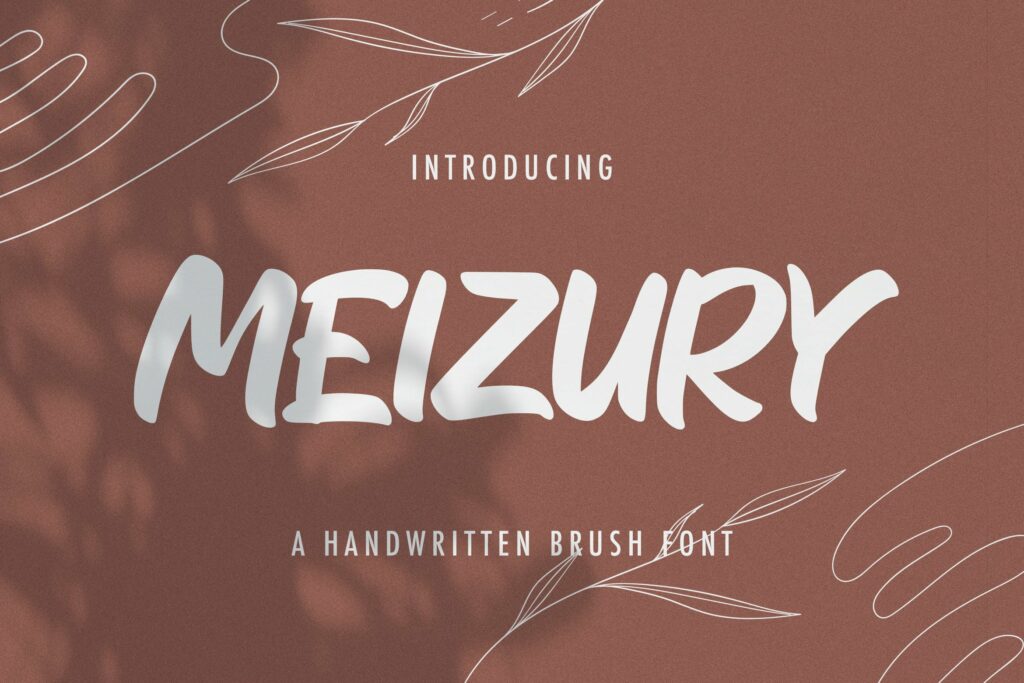 MEIZURY - Handwritten Font Poster 2