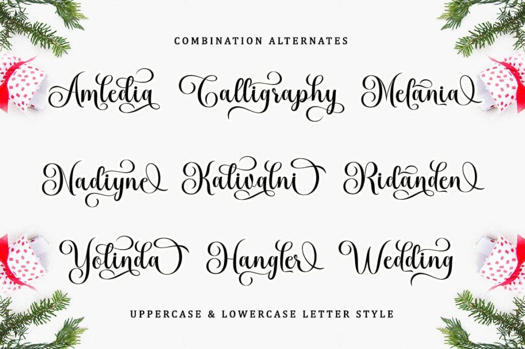 Melinda Bladegia Script Font Poster 2