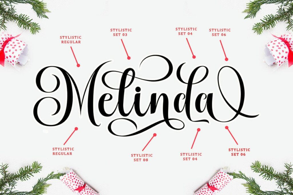 Melinda Bladegia Script Font Poster 3