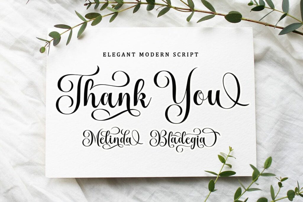 Melinda Bladegia Script Font Poster 6