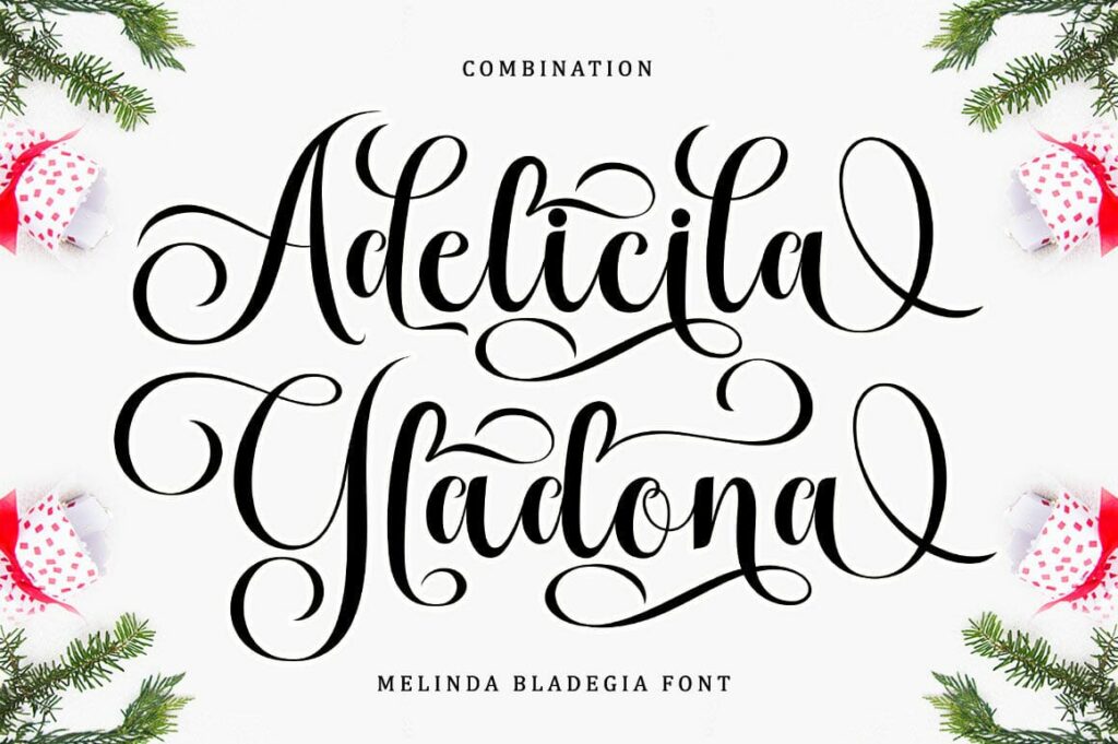 Melinda Bladegia Script Font Poster 7