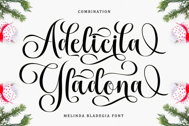 Melinda Bladegia Script Font Poster 7