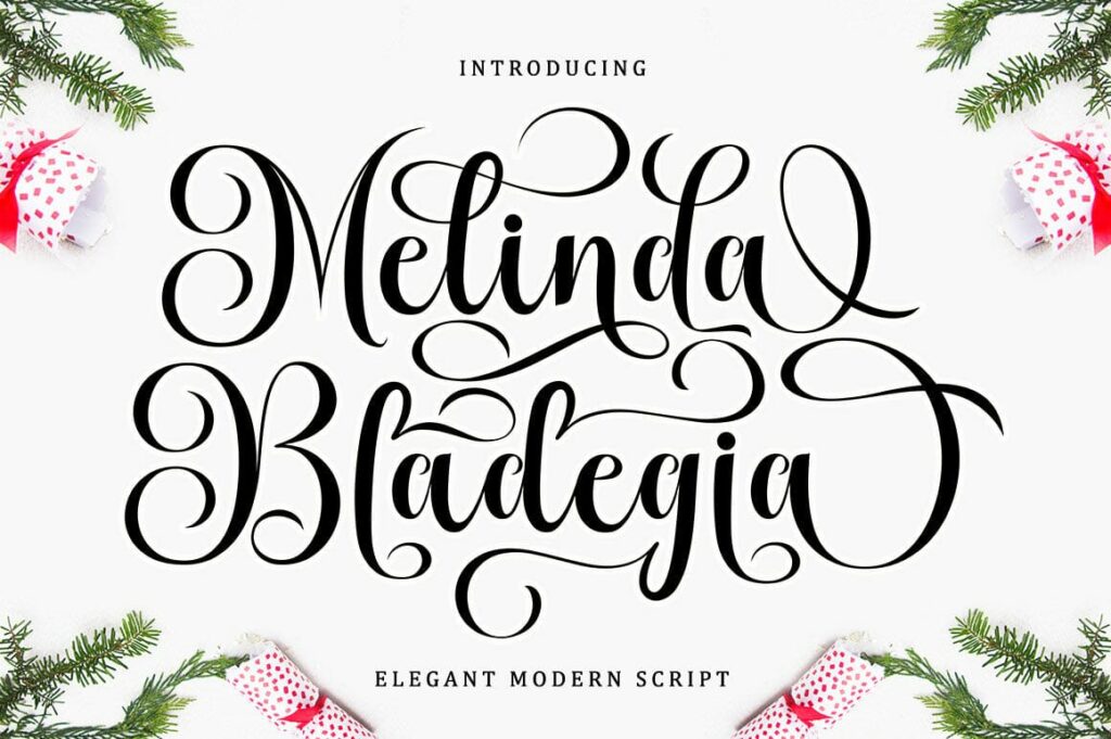 Melinda Bladegia Script Font Poster 8
