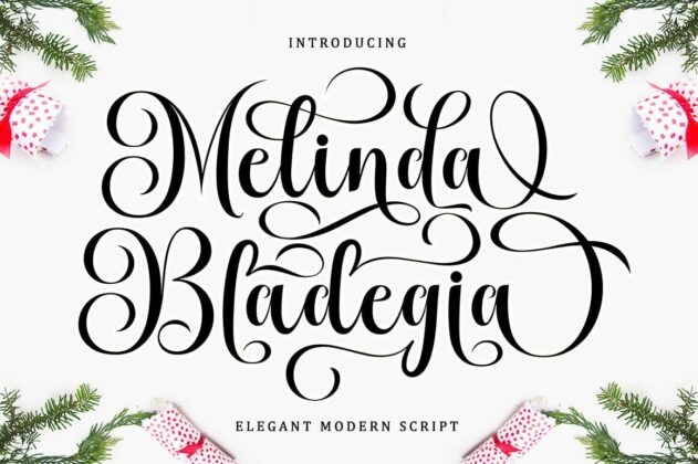 Melinda Bladegia Script Font Poster 8