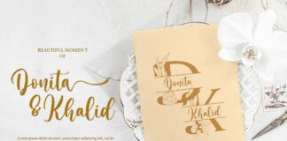 Mellisa Jonathan (Script & Split Monogram Font) Poster 1