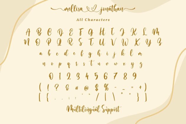 Mellisa Jonathan (Script & Split Monogram Font) Poster 3