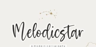 Melodicstar Modern Calligraphy Font Poster 1
