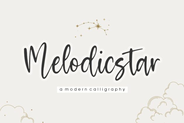 Melodicstar Modern Calligraphy Font Poster 1
