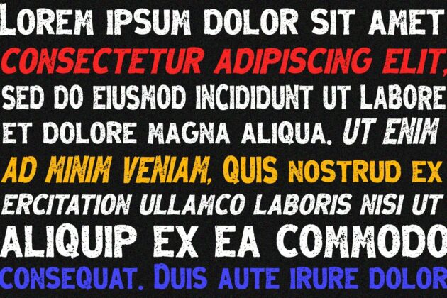 MENZANINE - STAMP TEXTURED FONT FAMILY Poster 1