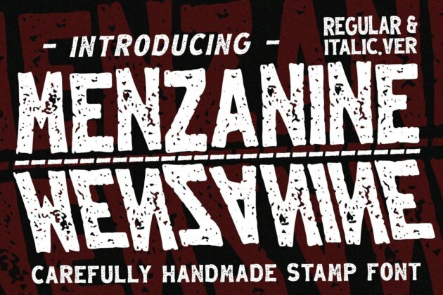 MENZANINE - STAMP TEXTURED FONT FAMILY Poster 7