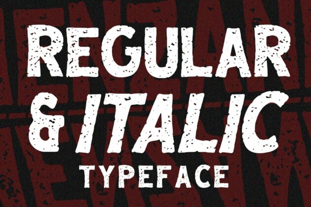 MENZANINE - STAMP TEXTURED FONT FAMILY Poster 8