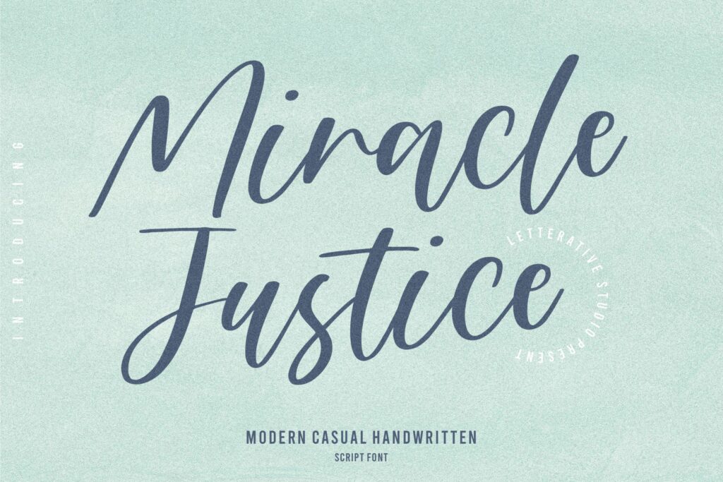 Miracle Justice Modern Casual Handwritten Script Font Poster 7