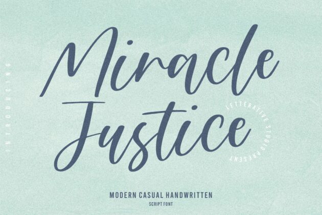 Miracle Justice Modern Casual Handwritten Script Font Poster 7