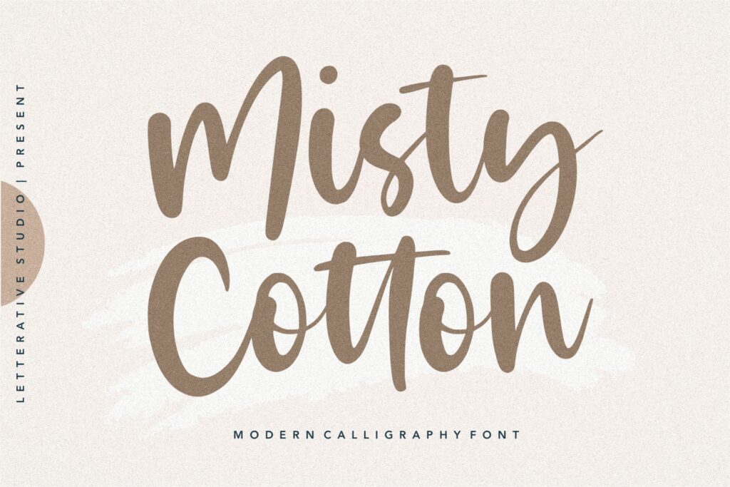 Misty Cotton Modern Calligraphy Font Poster 6
