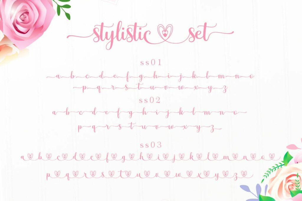 mitha adelle love script calligraphy font Poster 6