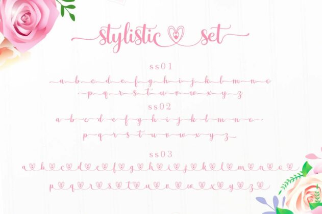 mitha adelle love script calligraphy font Poster 6