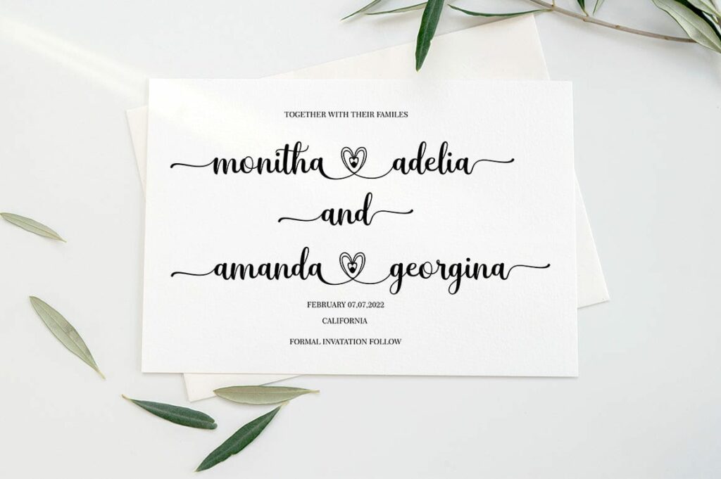mitha adelle love script calligraphy font Poster 7