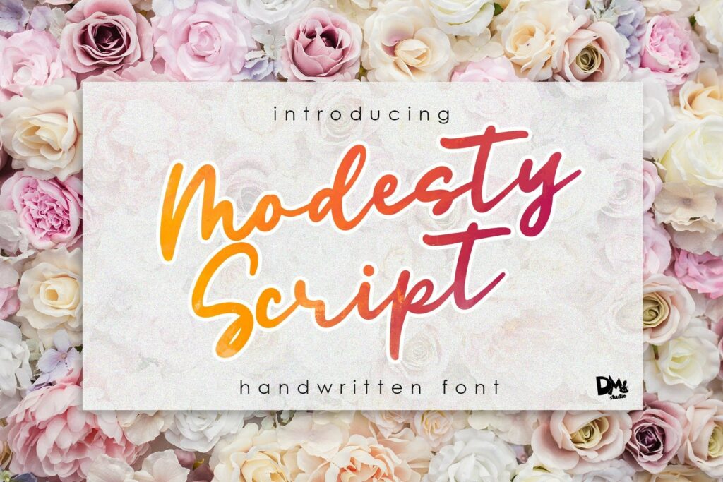 Modesty Script - Handwritten Font Poster 5