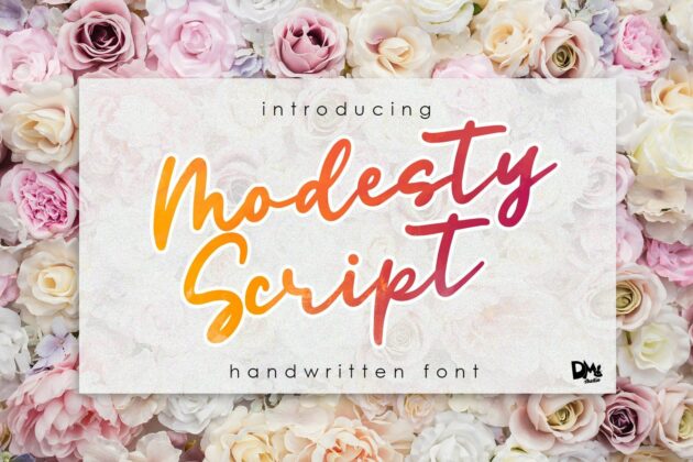 Modesty Script - Handwritten Font Poster 5