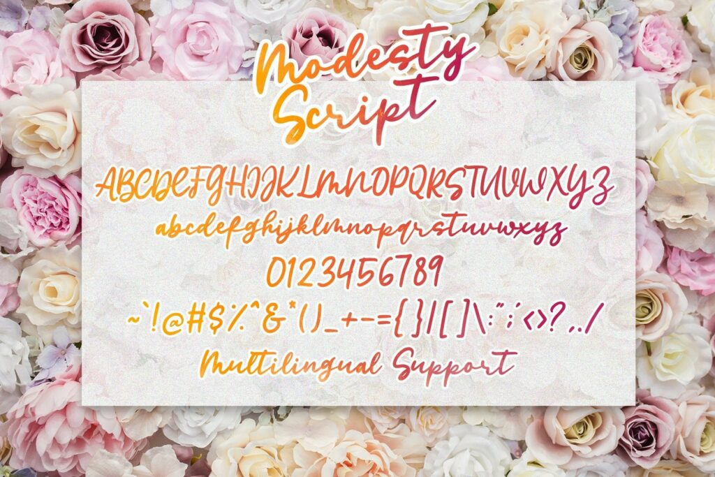 Modesty Script - Handwritten Font Poster 6