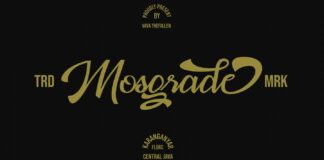Mosgrade Bold Script Font Poster 1