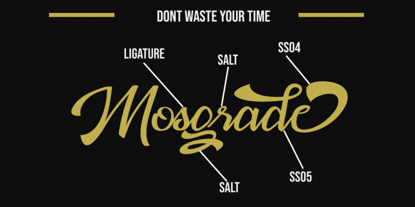 Mosgrade Bold Script Font Poster 2