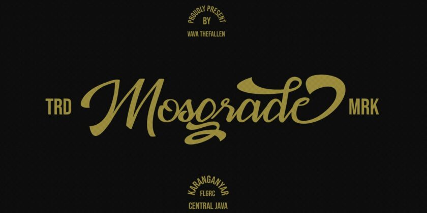 Mosgrade Bold Script Font Poster 4