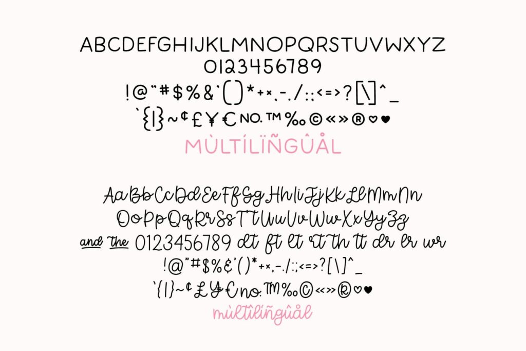 MTF Keen Hand & Letters of Love - Font Duo Poster 2