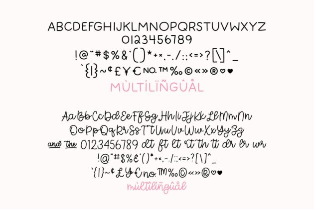 MTF Keen Hand & Letters of Love - Font Duo Poster 2
