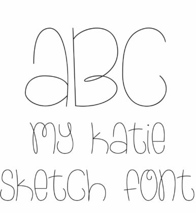 My Katie - Sketch Font Poster 1