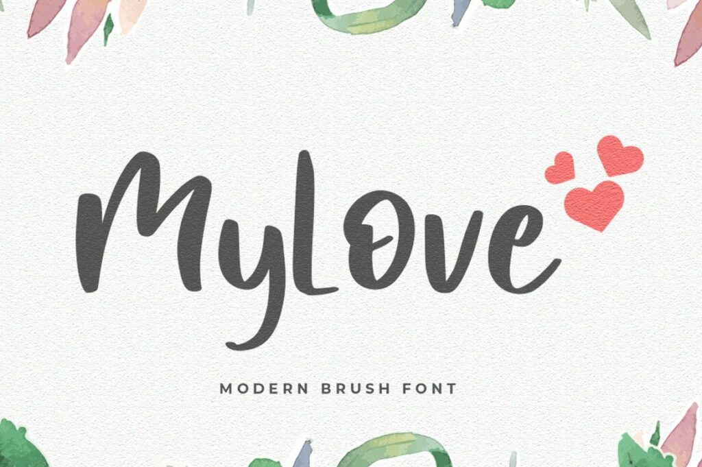 Mylove - Love Font Poster 5