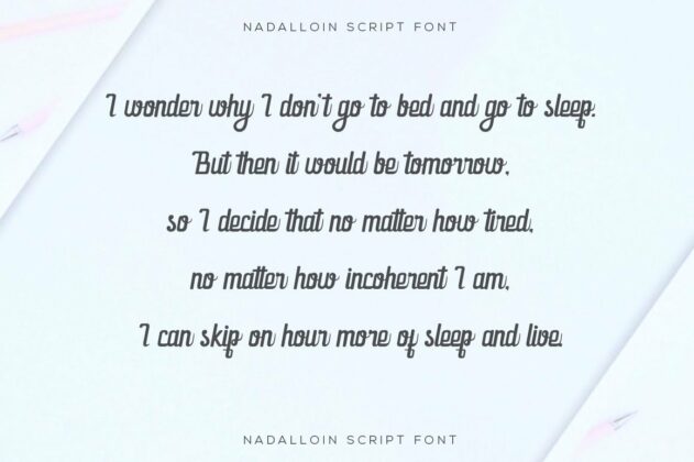 Nadalloin font Poster 4