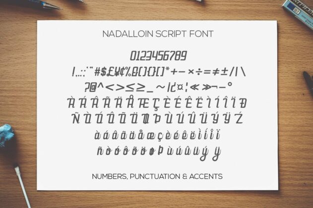 Nadalloin font Poster 7