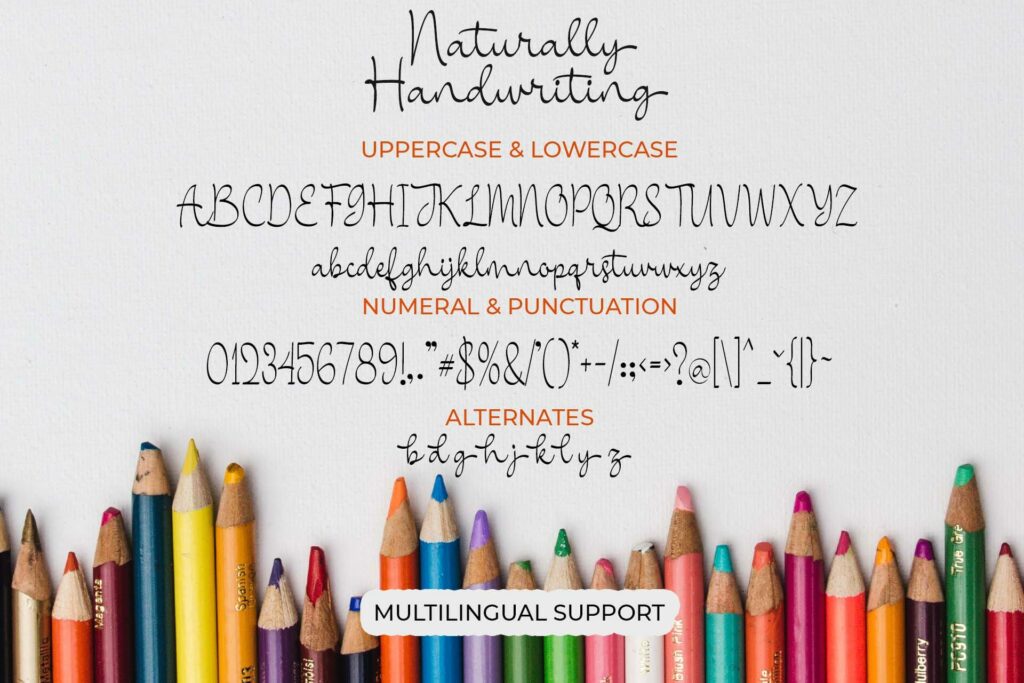 Naturally Handwriting Poster 7