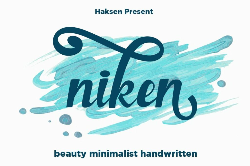 Niken Bold Script Poster 7