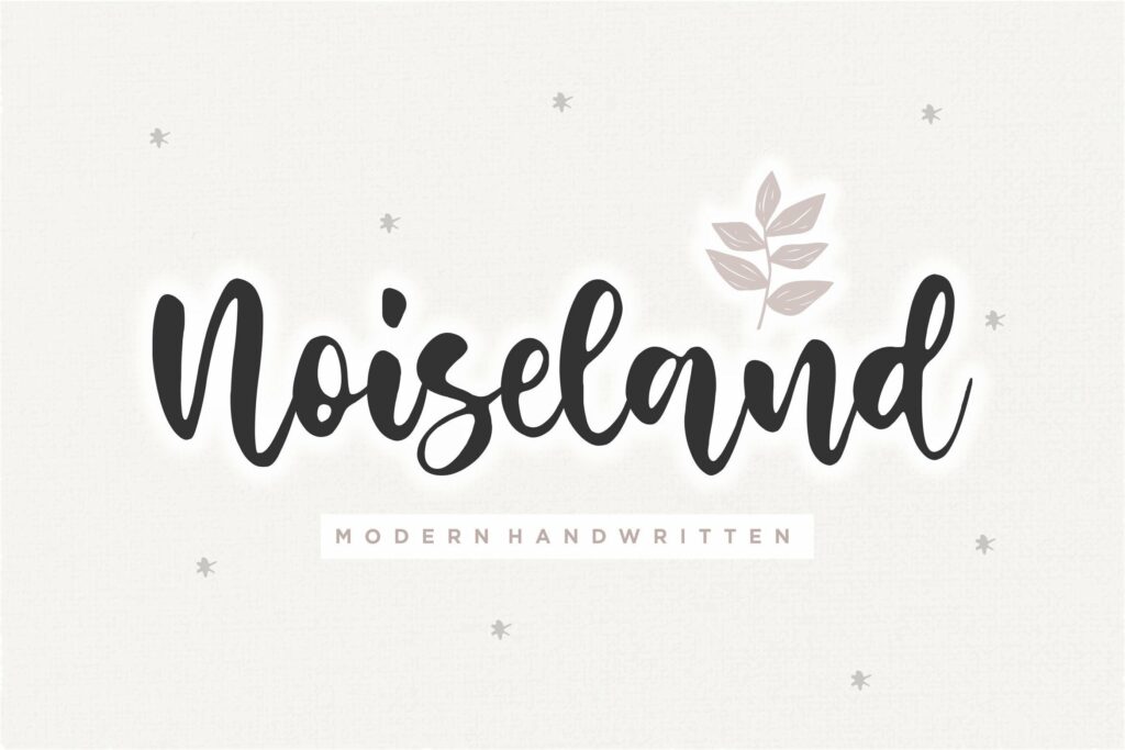Noiseland Modern Handwritten Font Poster 7