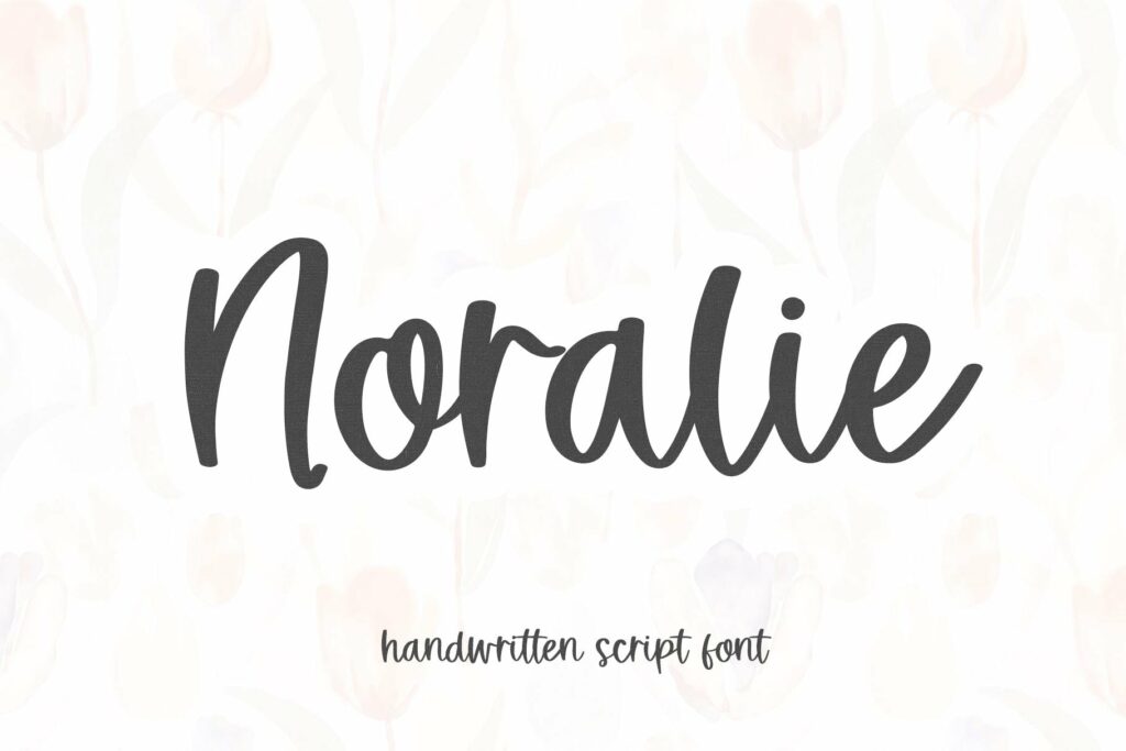 Noralie - Handwritten Script Font Poster 4